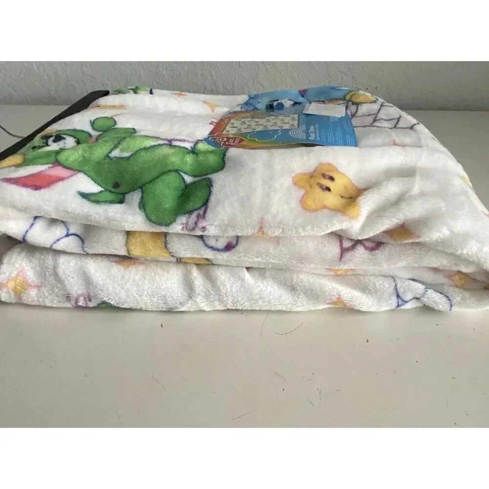 Care Bears Christmas Winter Snowball Fight  Soft Throw Blanket 50” X 70” NEW‎